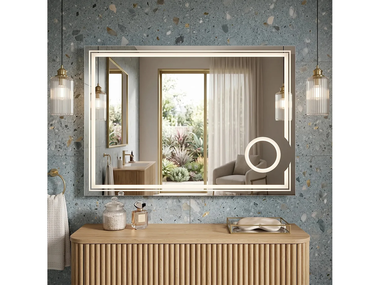 Spejl Rea Haven Led Transparent