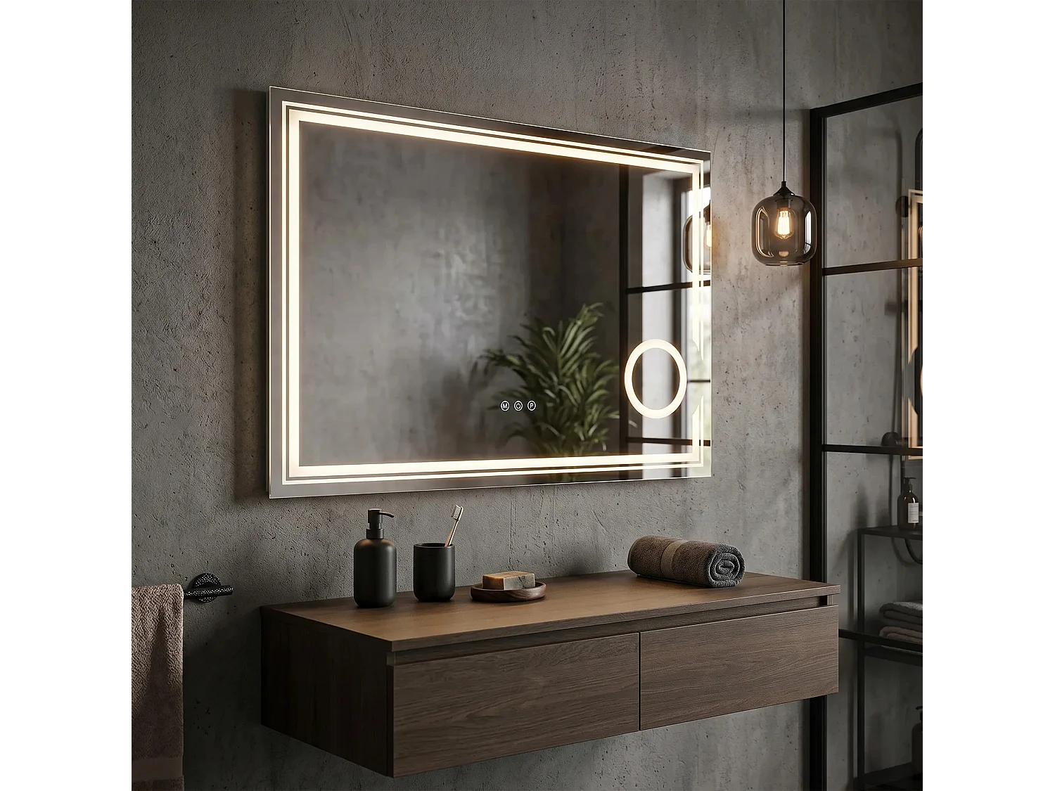 Spejl Rea Haven Led Transparent