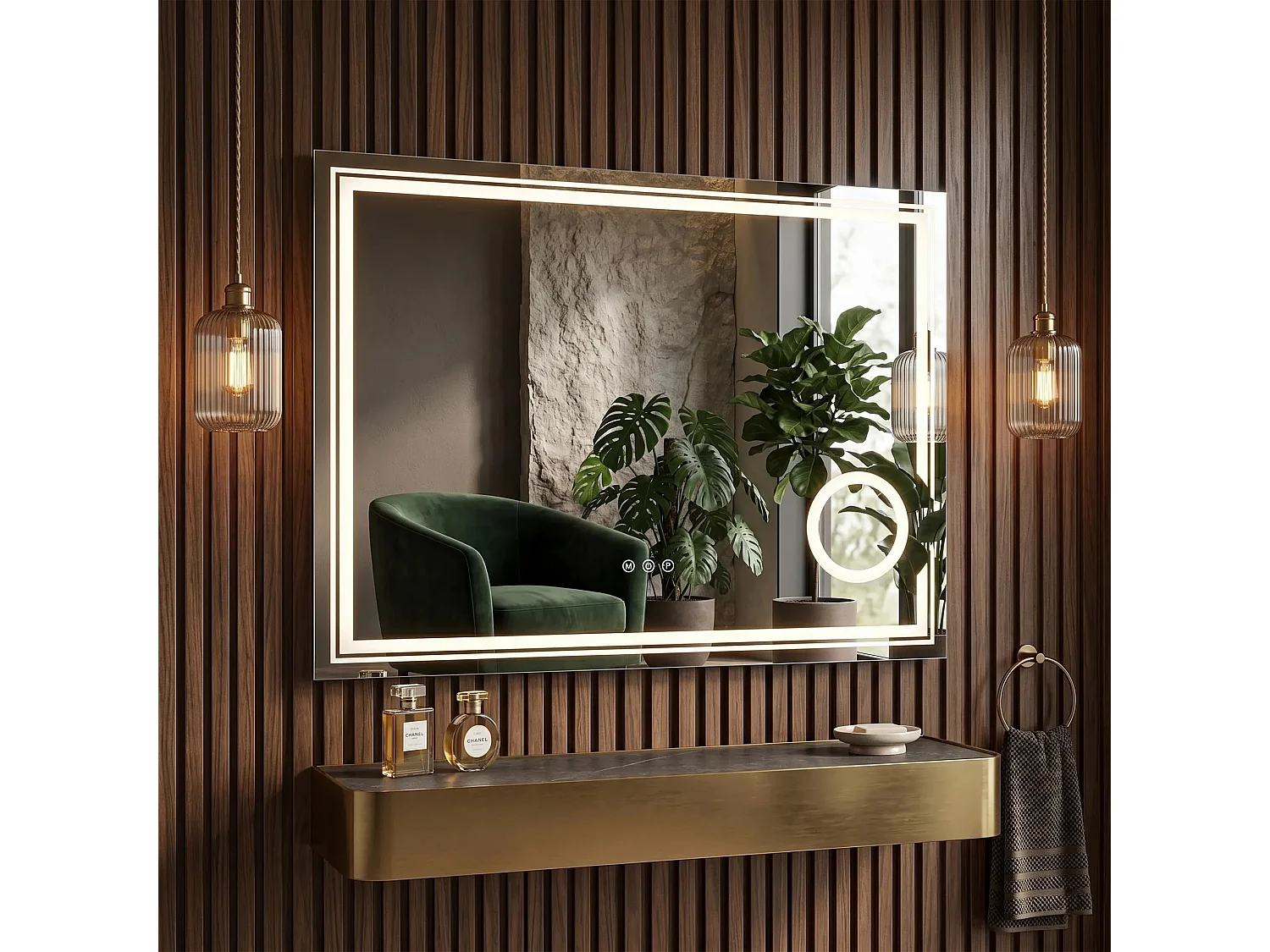 Spejl Rea Haven Led Transparent
