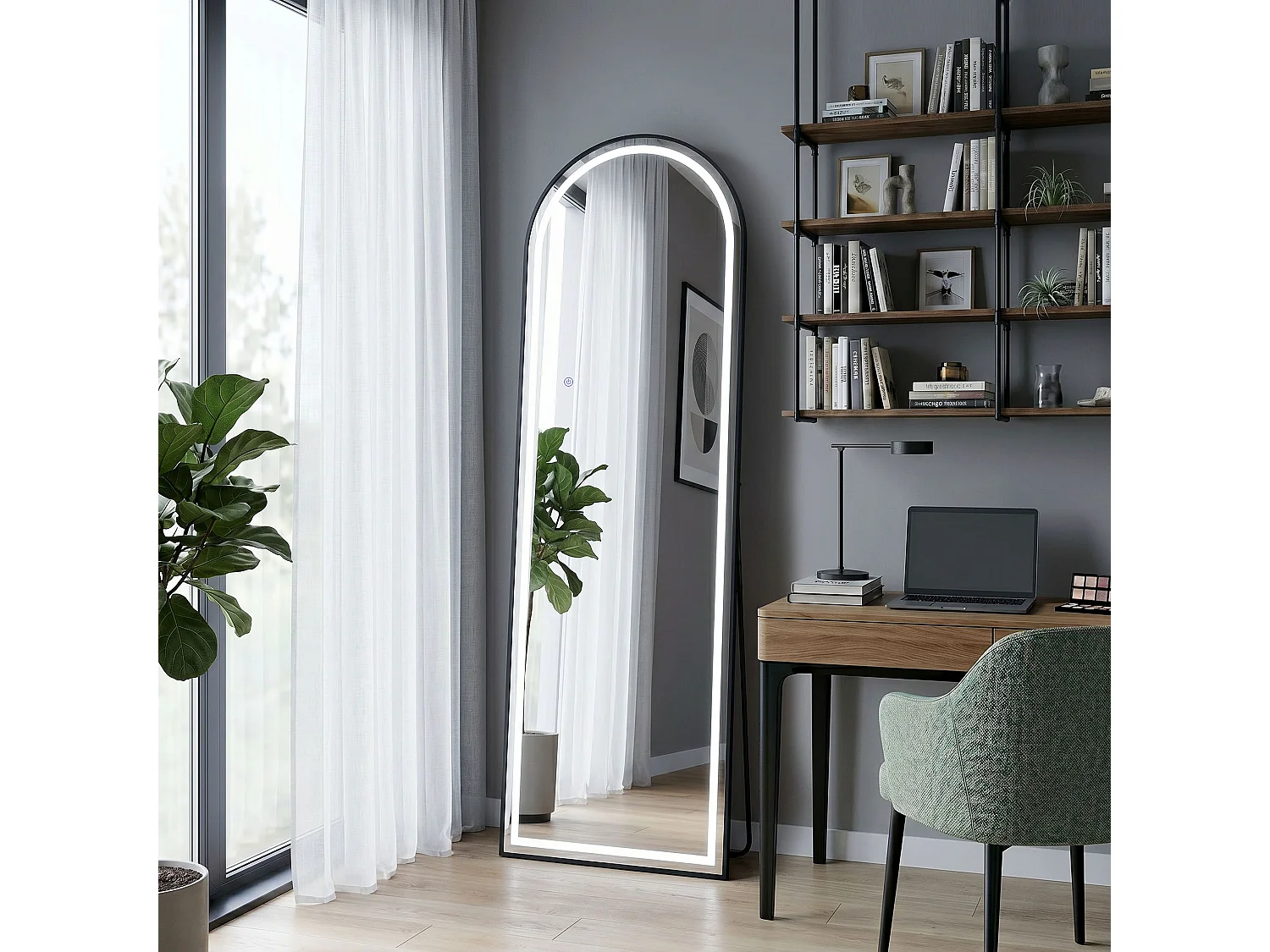 Spiegel Rea Orbit 50X160 Led Black