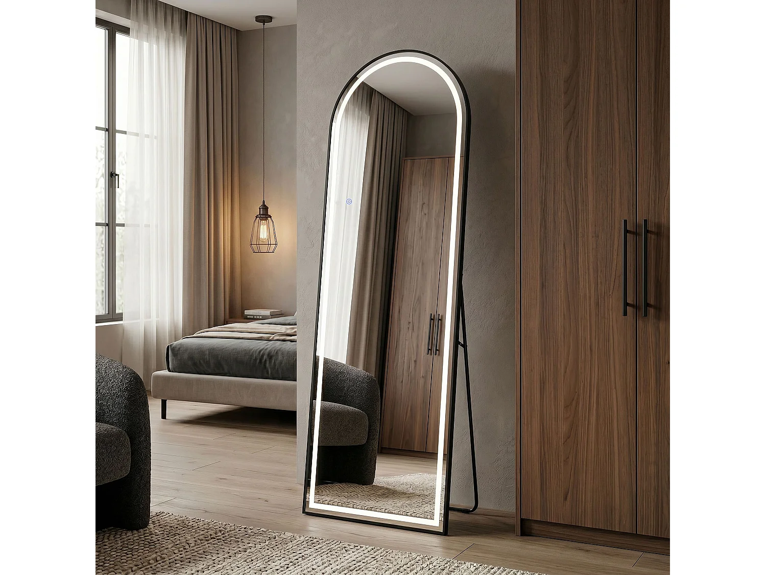 Spiegel Rea Orbit 50X160 Led Black
