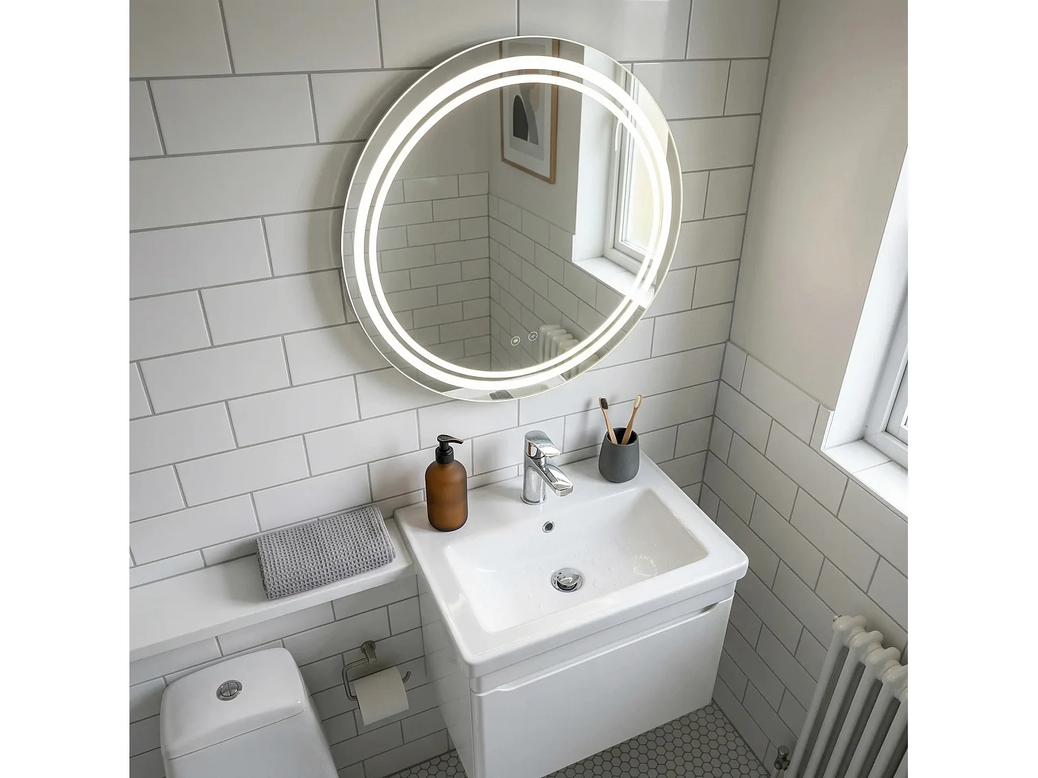 Rea Soft LED-spejl gennemsigtig, 2,5X50X50CM