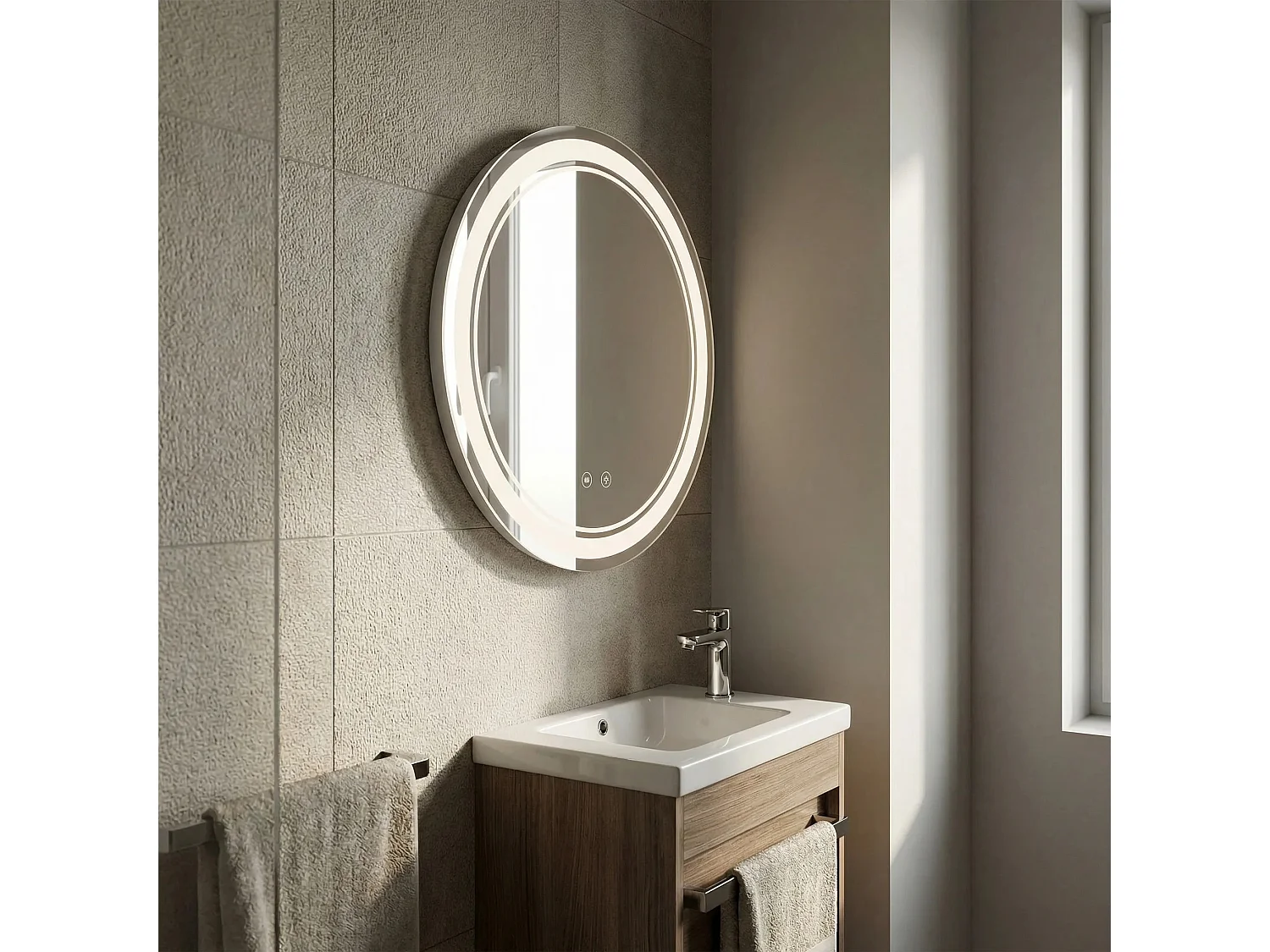 Rea Soft LED-spejl gennemsigtig, 2,5X50X50CM