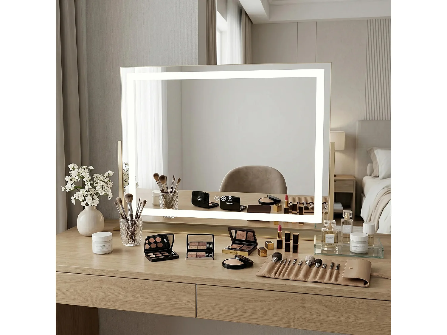 Spiegel Rea Studio 58X45 Led Gold