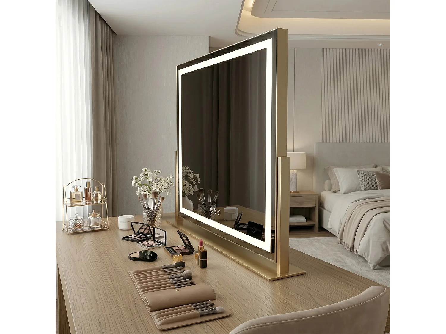Spiegel Rea Studio 58X45 Led Gold