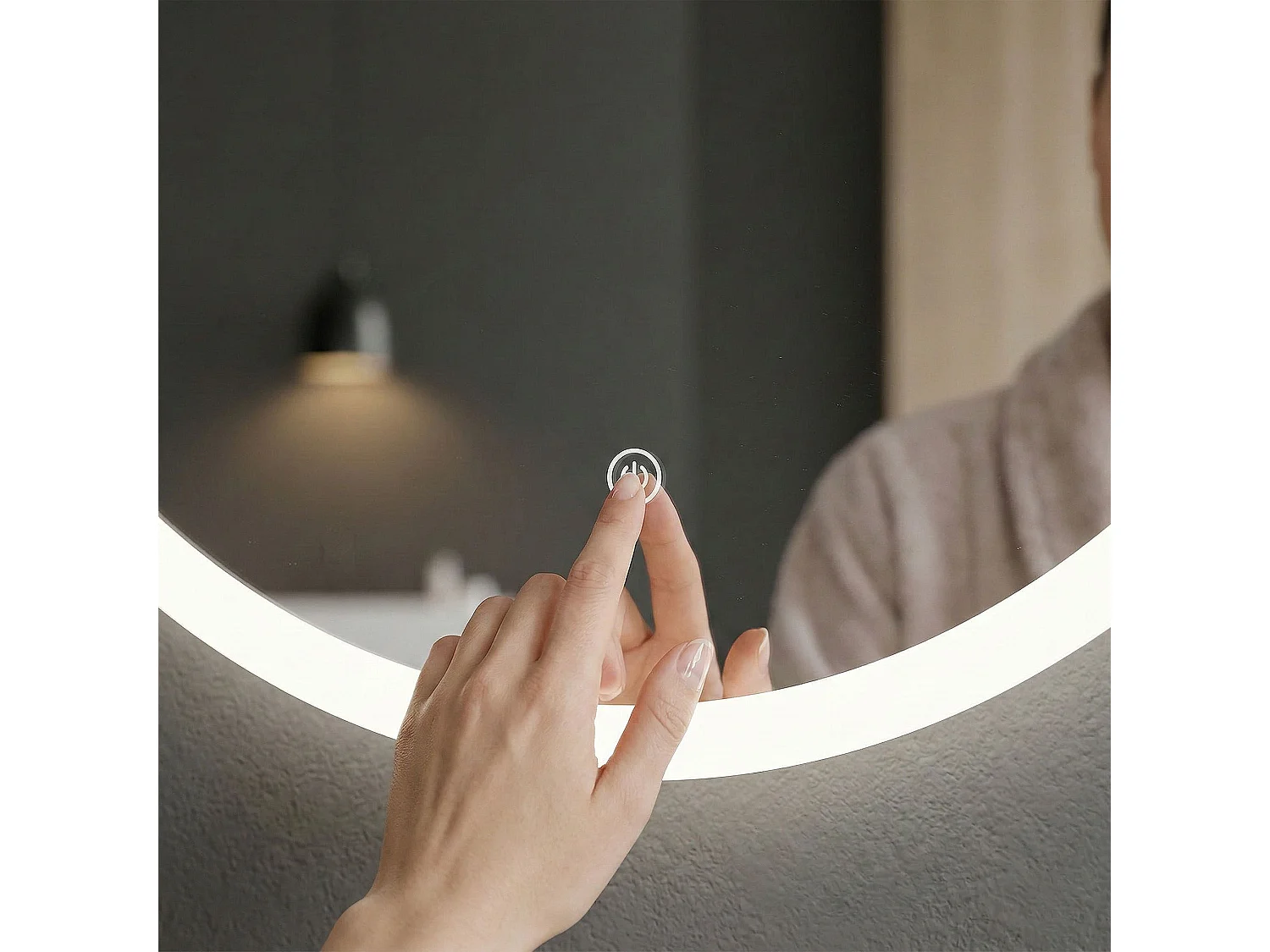 Rea Ffj 100 LED-spejl gennemsigtig, 2X100X100CM