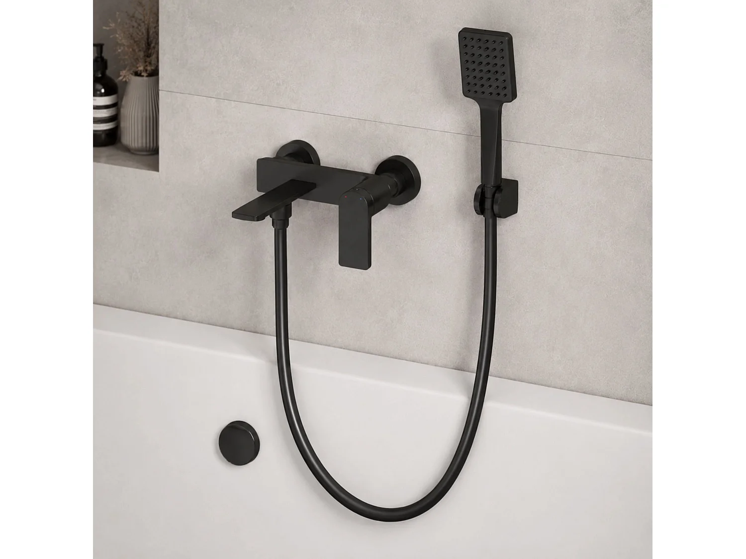 Mangueira De Chuveiro Rea Js-017B 150 Cm Black