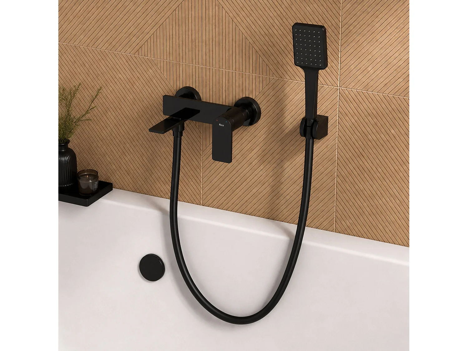 Mangueira De Chuveiro Rea Js-017B 150 Cm Black