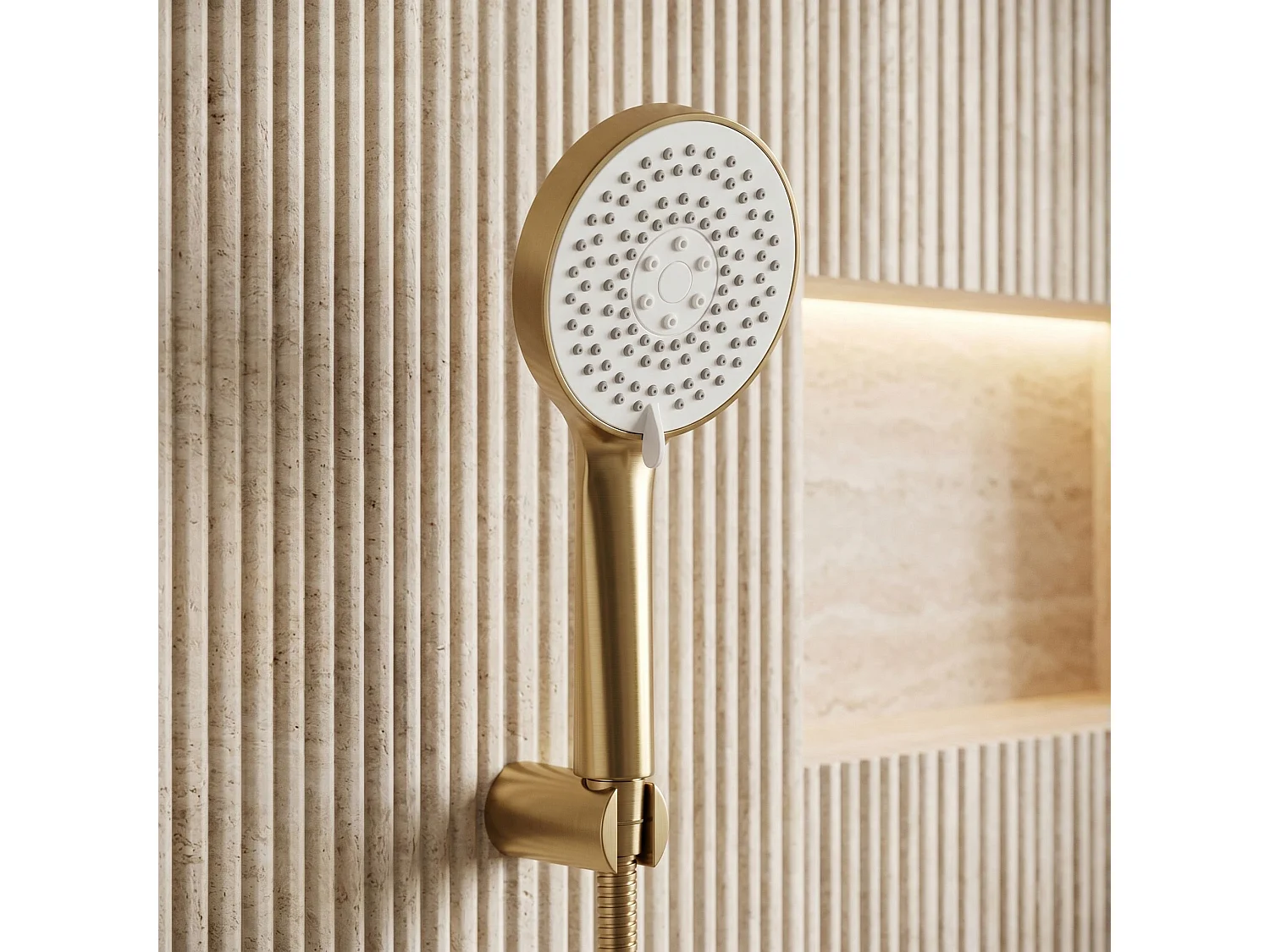 Mão De Chuveiro Rea Js-019Bg Brush Gold