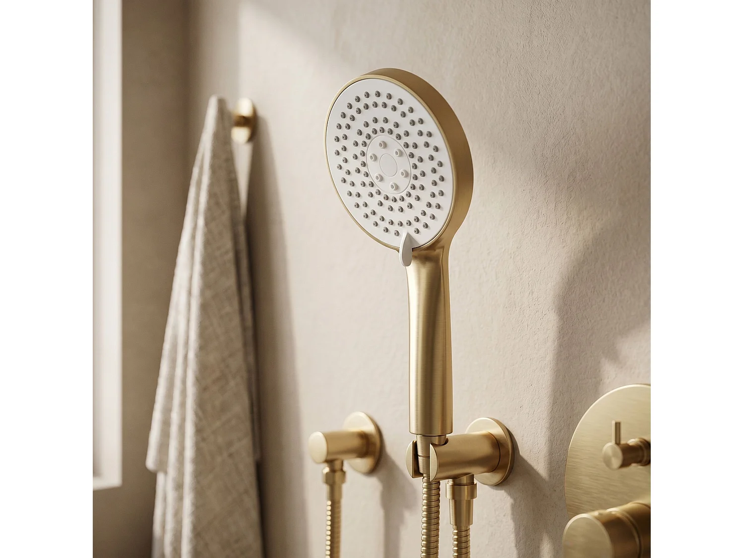 Mão De Chuveiro Rea Js-019Bg Brush Gold