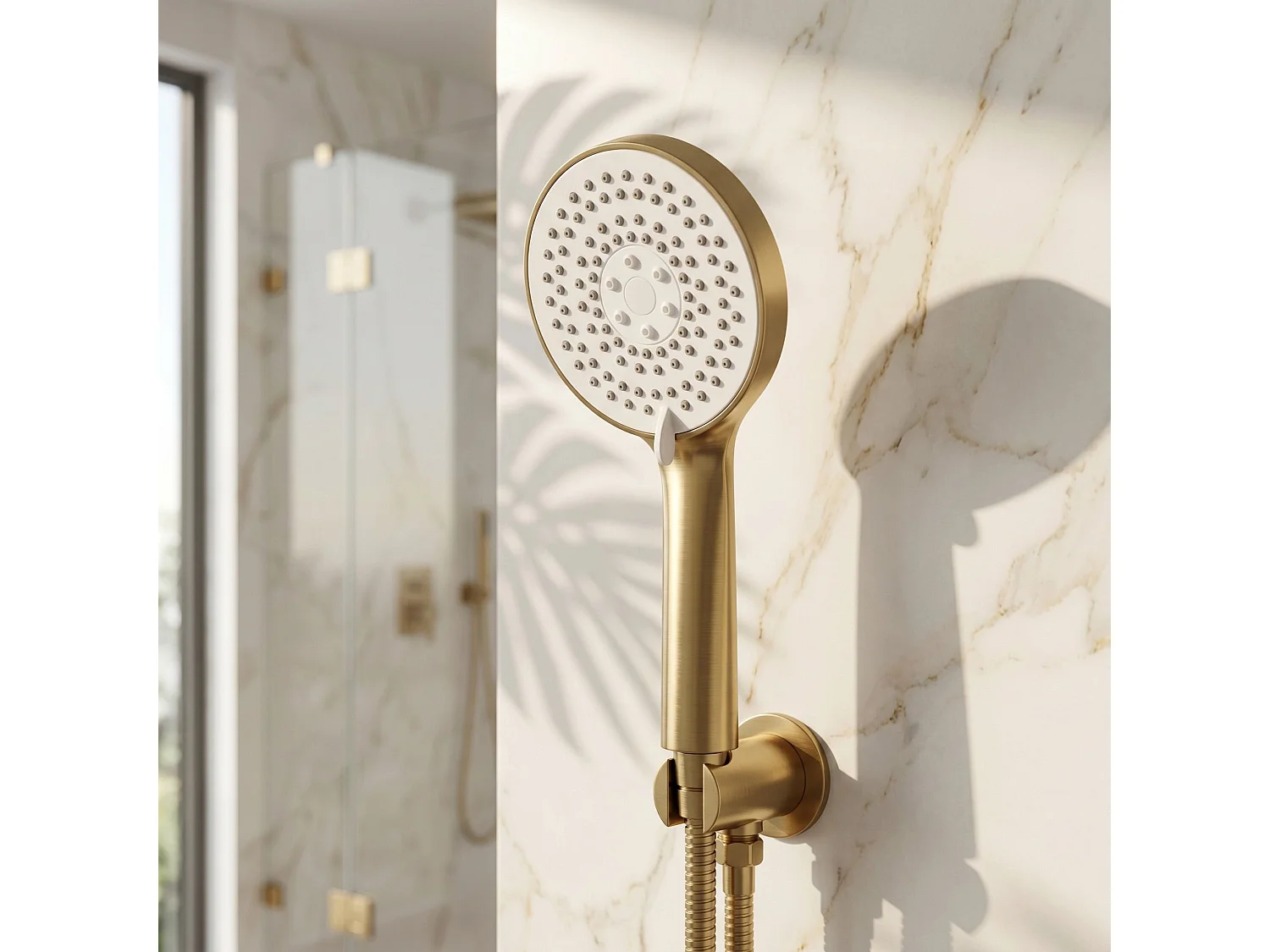Mão De Chuveiro Rea Js-019Bg Brush Gold