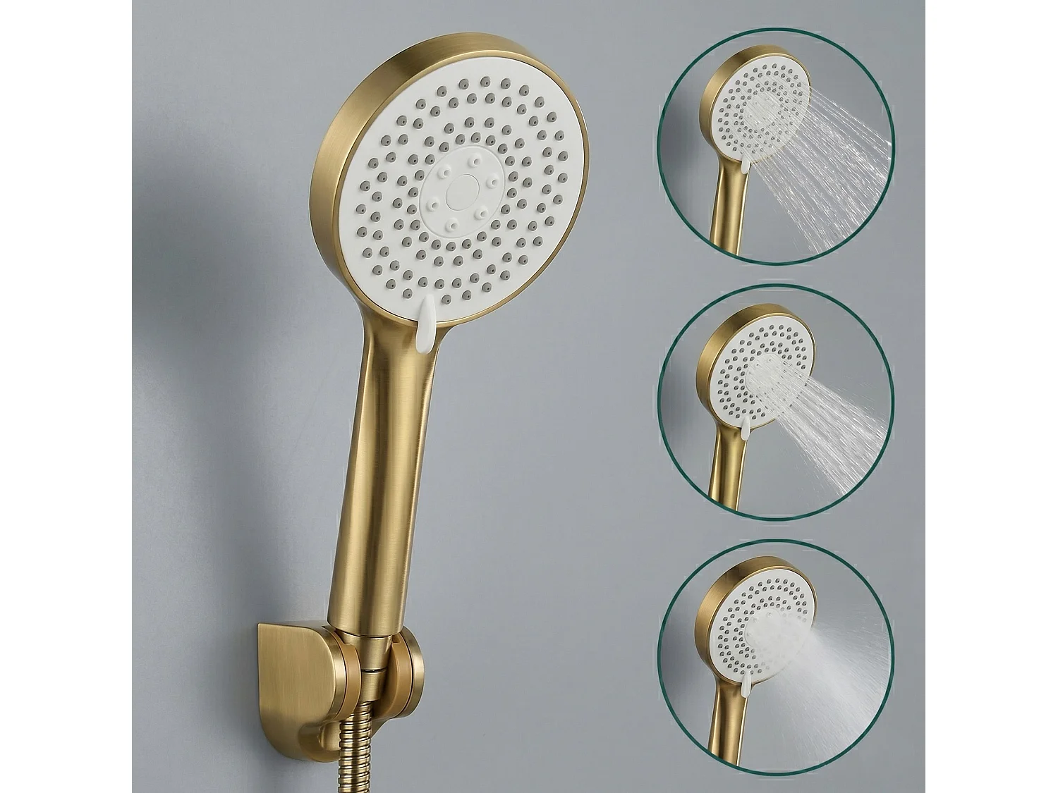 Mão De Chuveiro Rea Js-019Bg Brush Gold
