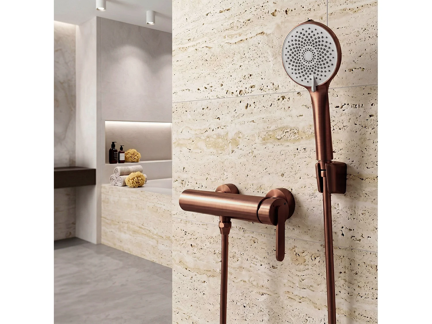 Mangueira De Chuveiro Rea Js-017Brg 150 Cm Brush Copper