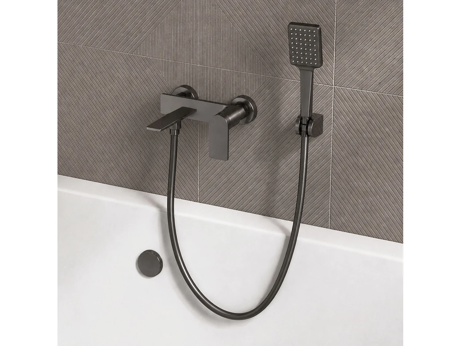 Mangueira De Chuveiro Rea Js-017Gg 150 Cm Titanium