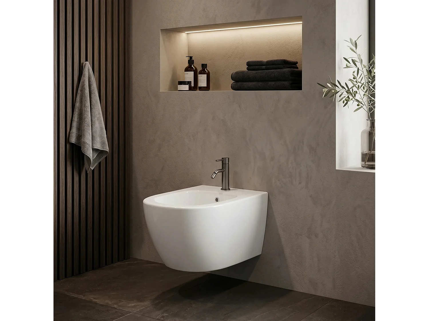 Robinet De Bidet Rea Lungo Titanium