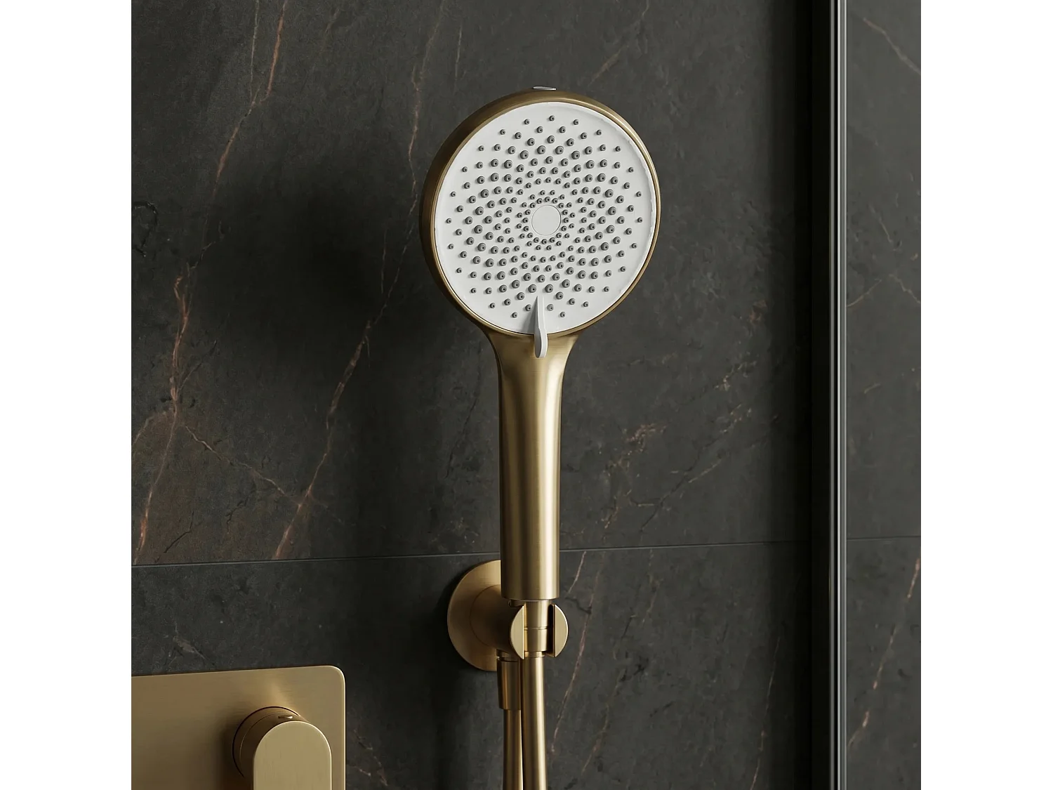 Mão De Chuveiro Rea Js-020Bg Brush Gold