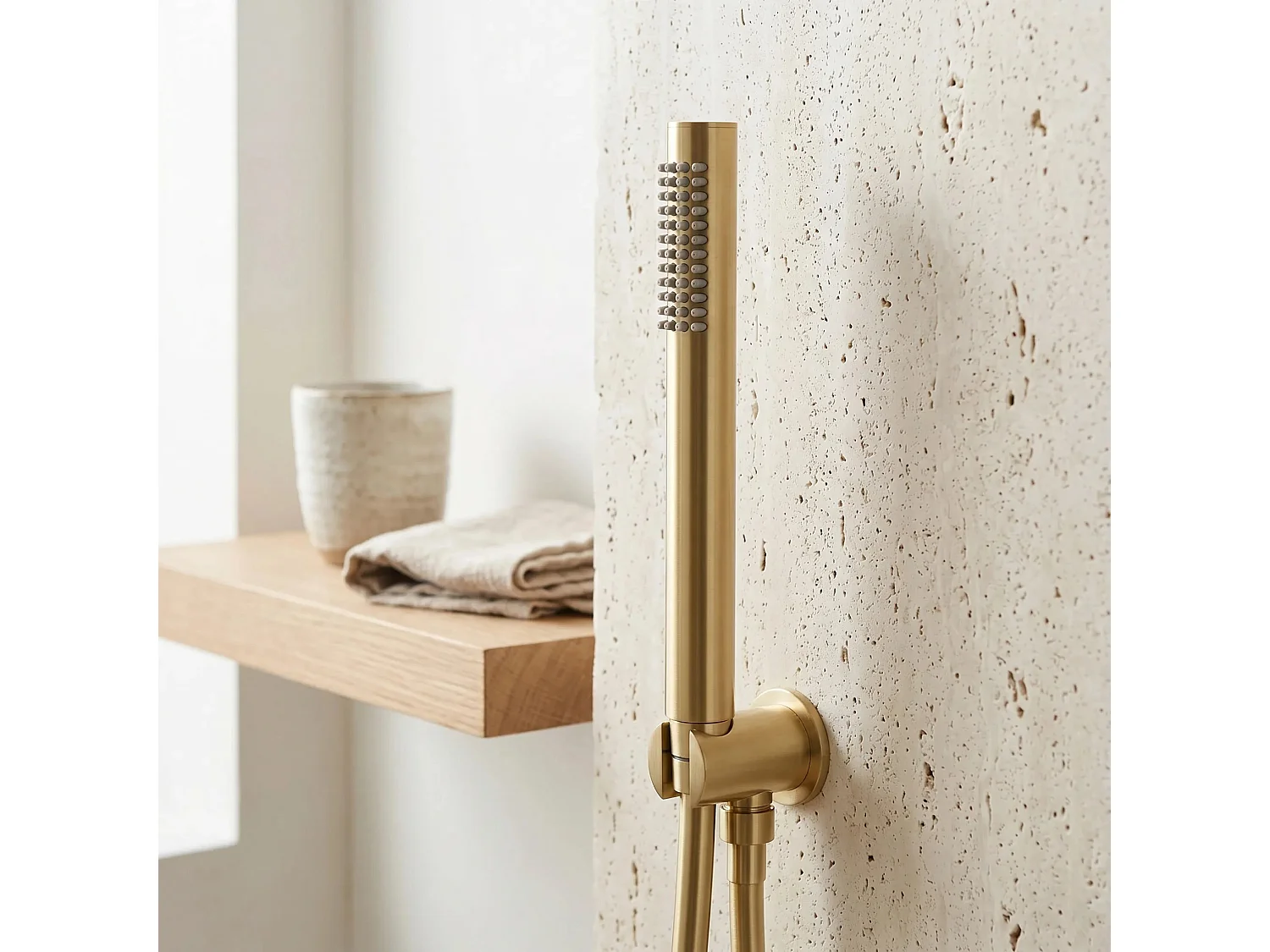 Mão De Chuveiro Rea Js-018Bg Brush Gold