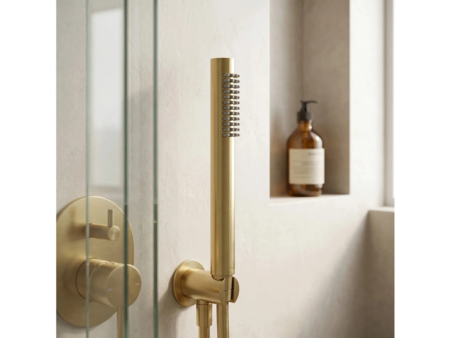Mão De Chuveiro Rea Js-018Bg Brush Gold