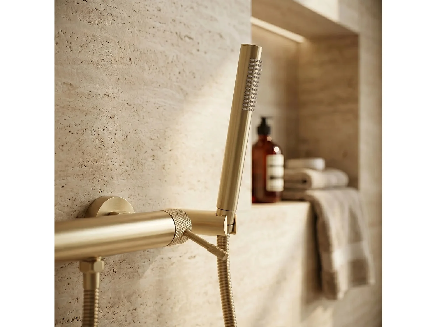 Mão De Chuveiro Rea Js-018Bg Brush Gold