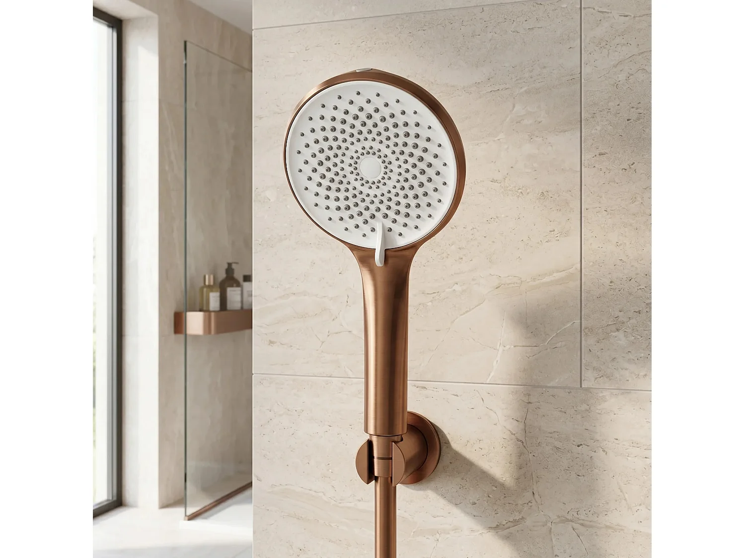 Mão De Chuveiro Rea Js-020Brg Brush Copper