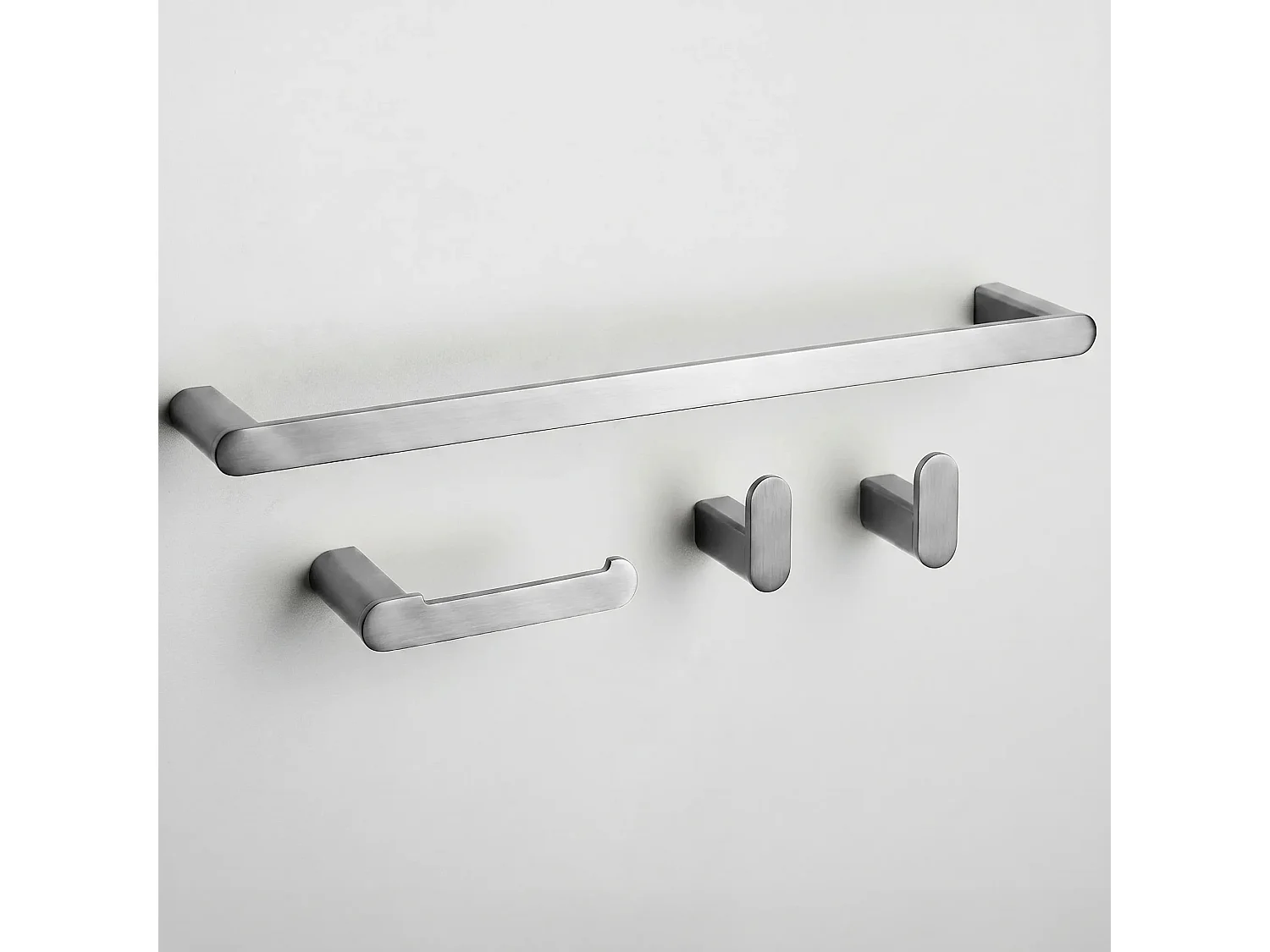Ensemble De Cintres De Salle De Bain Rea Mati Brush Nickel