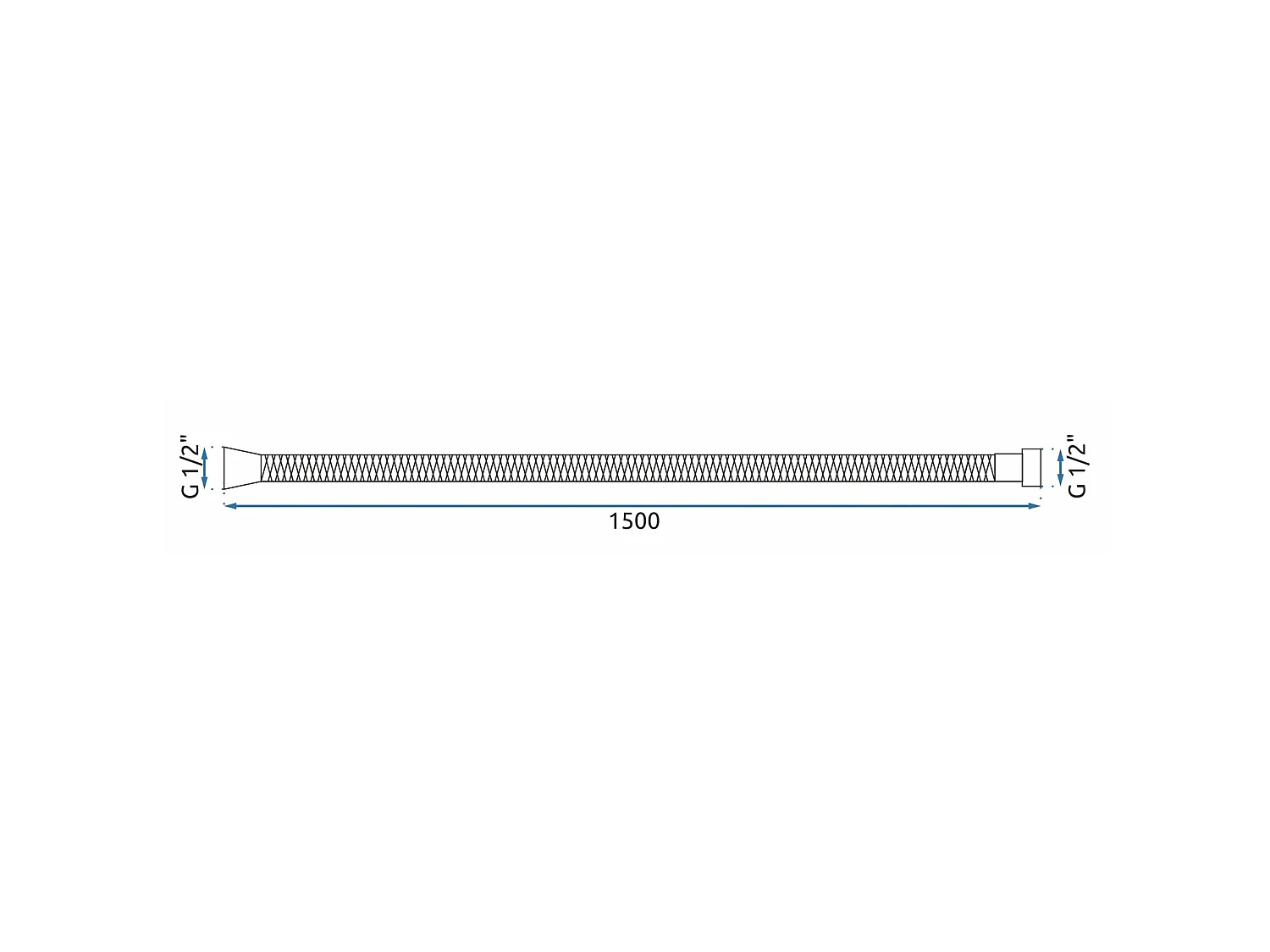 Mangueira De Chuveiro Rea Js-016 150 Cm Chrome