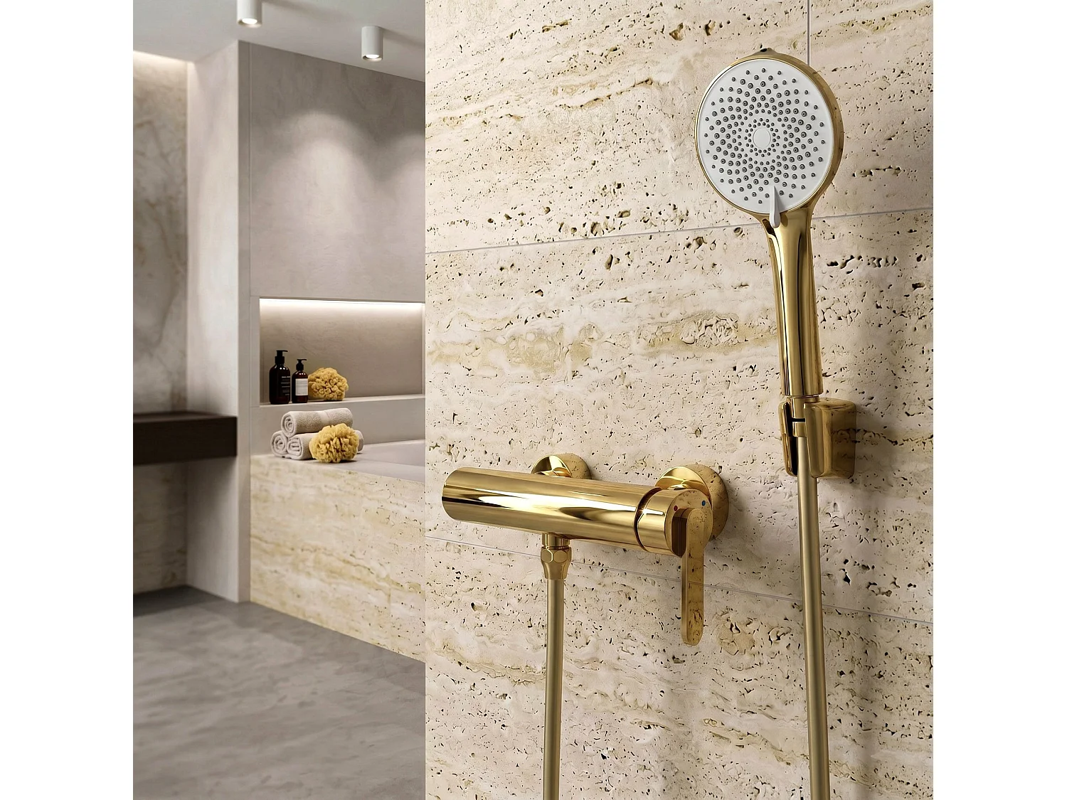 Mangueira De Chuveiro Rea Js-017G 150 Cm Gold