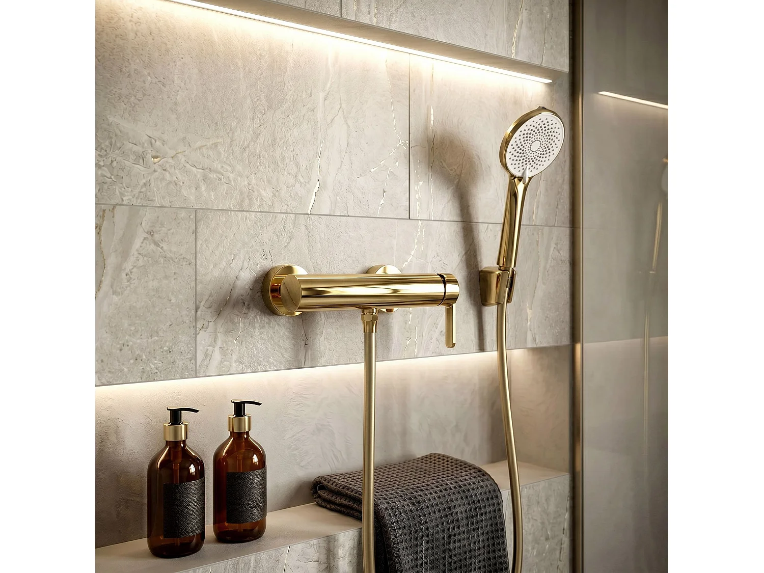 Mangueira De Chuveiro Rea Js-017G 150 Cm Gold