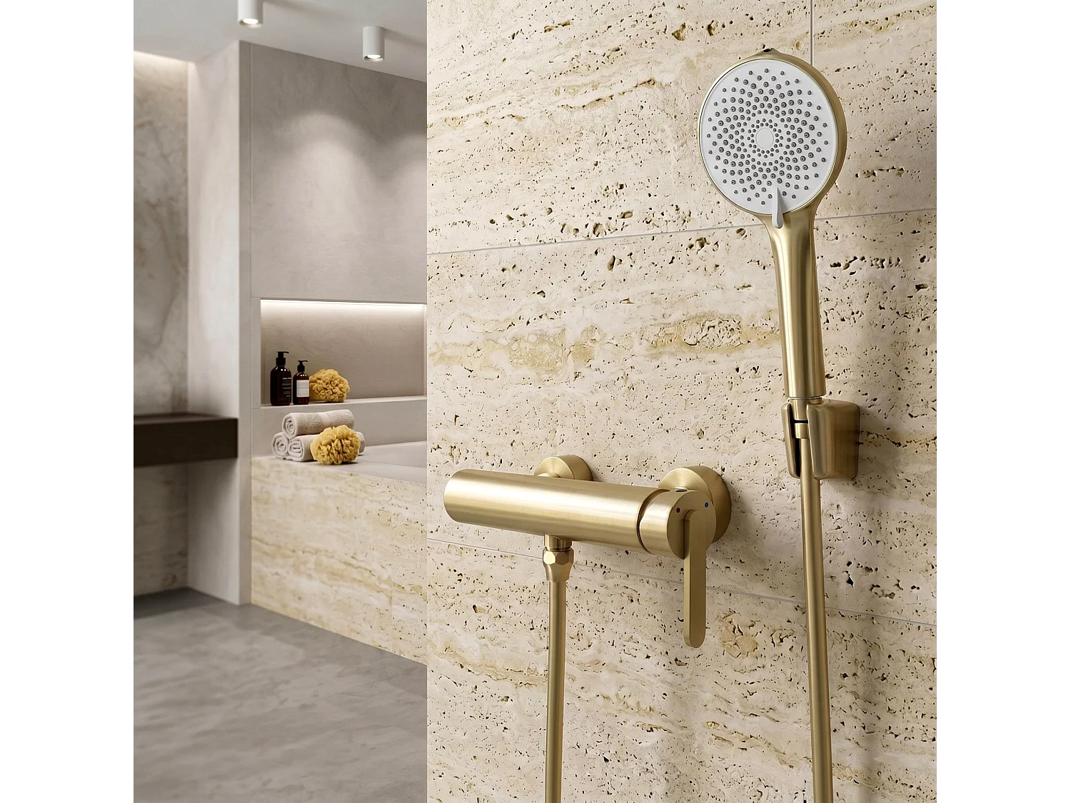 Mangueira De Chuveiro Rea Js-017Bg 150 Cm Brush Gold