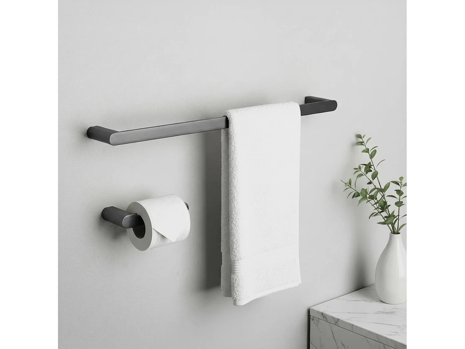 Ensemble De Cintres De Salle De Bain Rea Mati Titanium