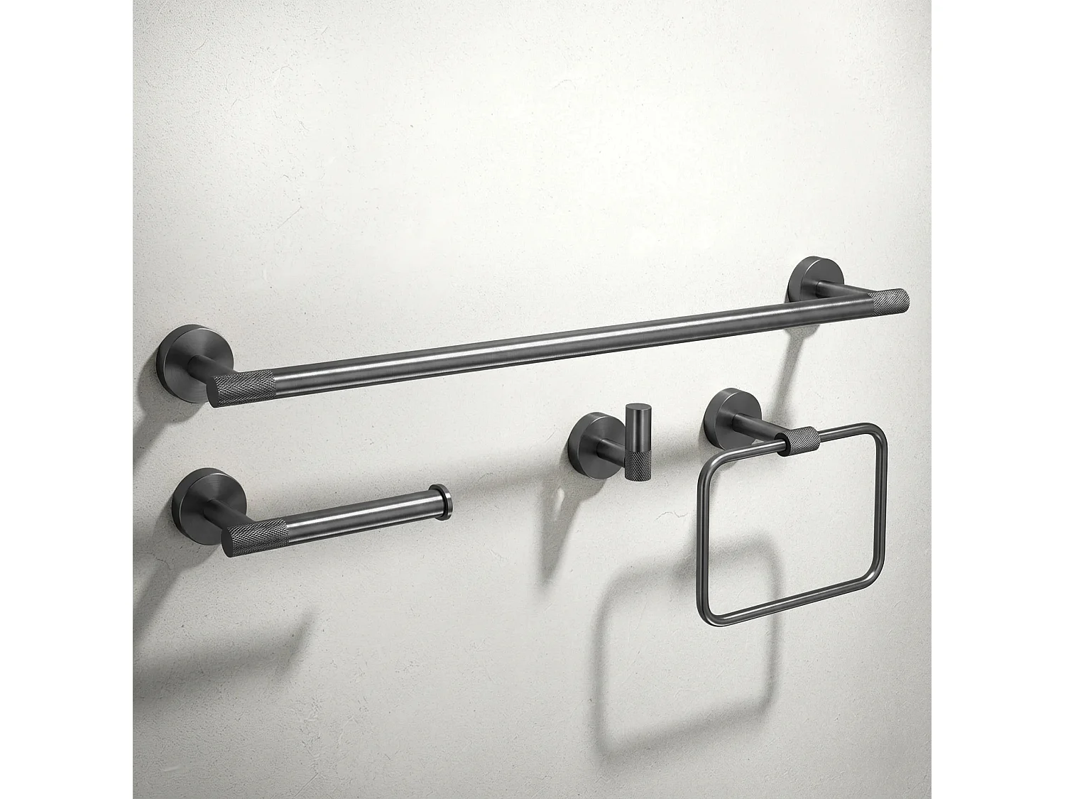 Ensemble De Cintres De Salle De Bain Rea Grid Titanium