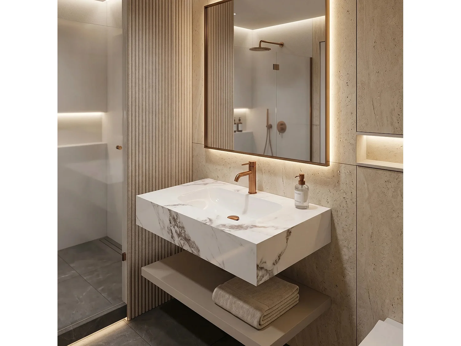 Lavabo Mural Rea Aresa Cold Jade 70 White