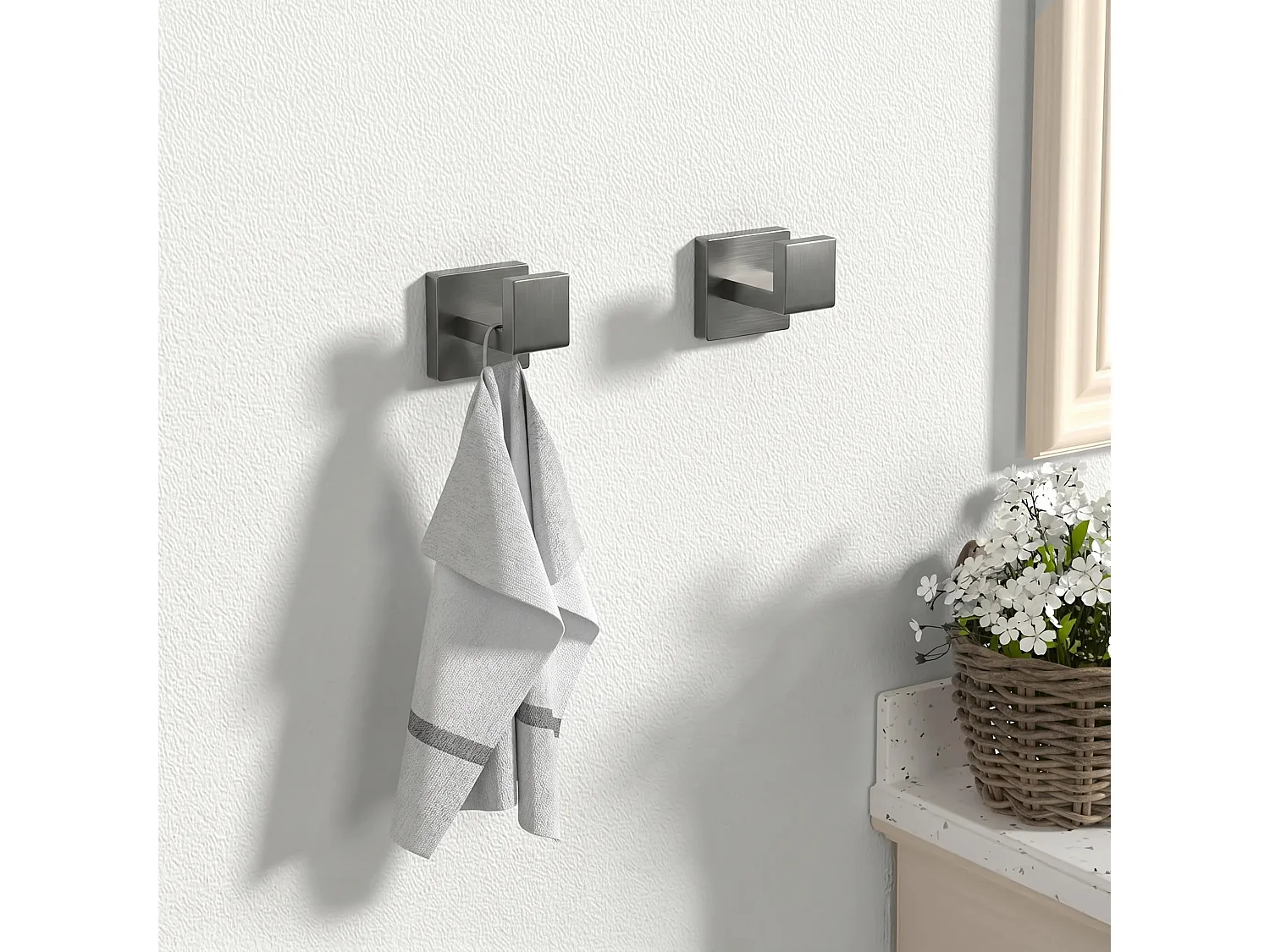 Ensemble De Cintres De Salle De Bain Rea Rio Titanium