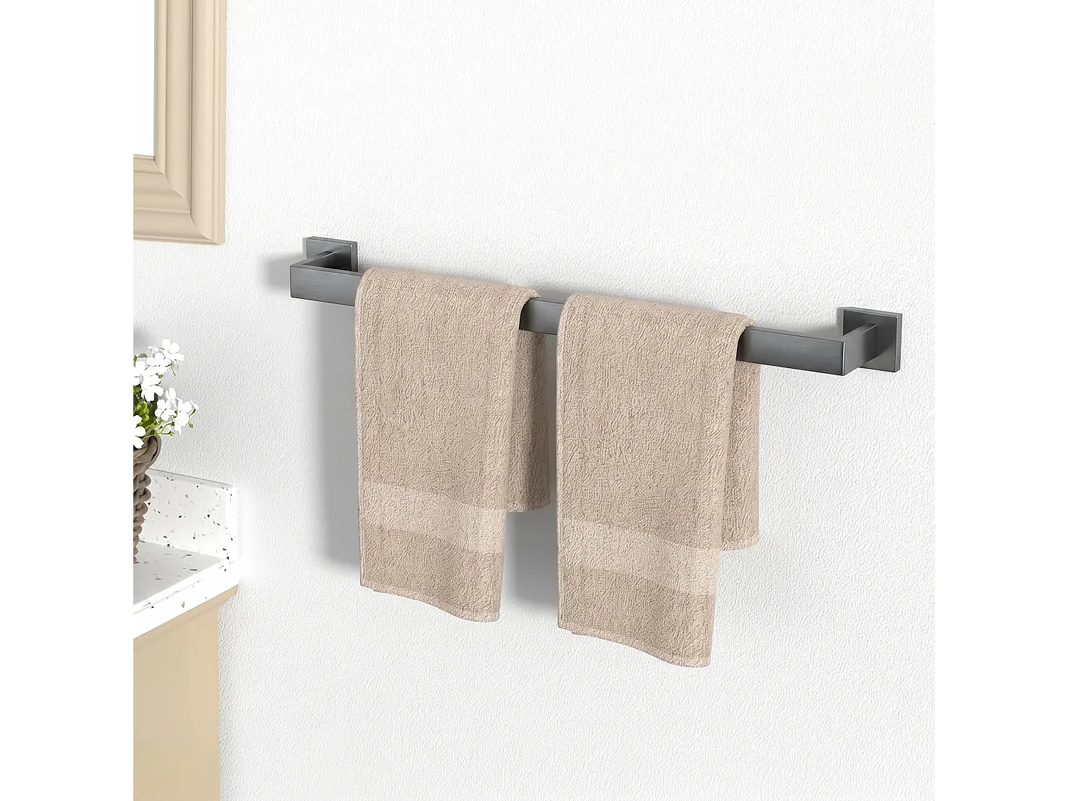 Ensemble De Cintres De Salle De Bain Rea Rio Titanium