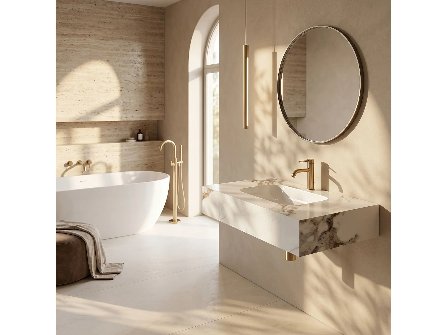 Væghængt Håndvask Rea Aresa Cold Jade 80 White