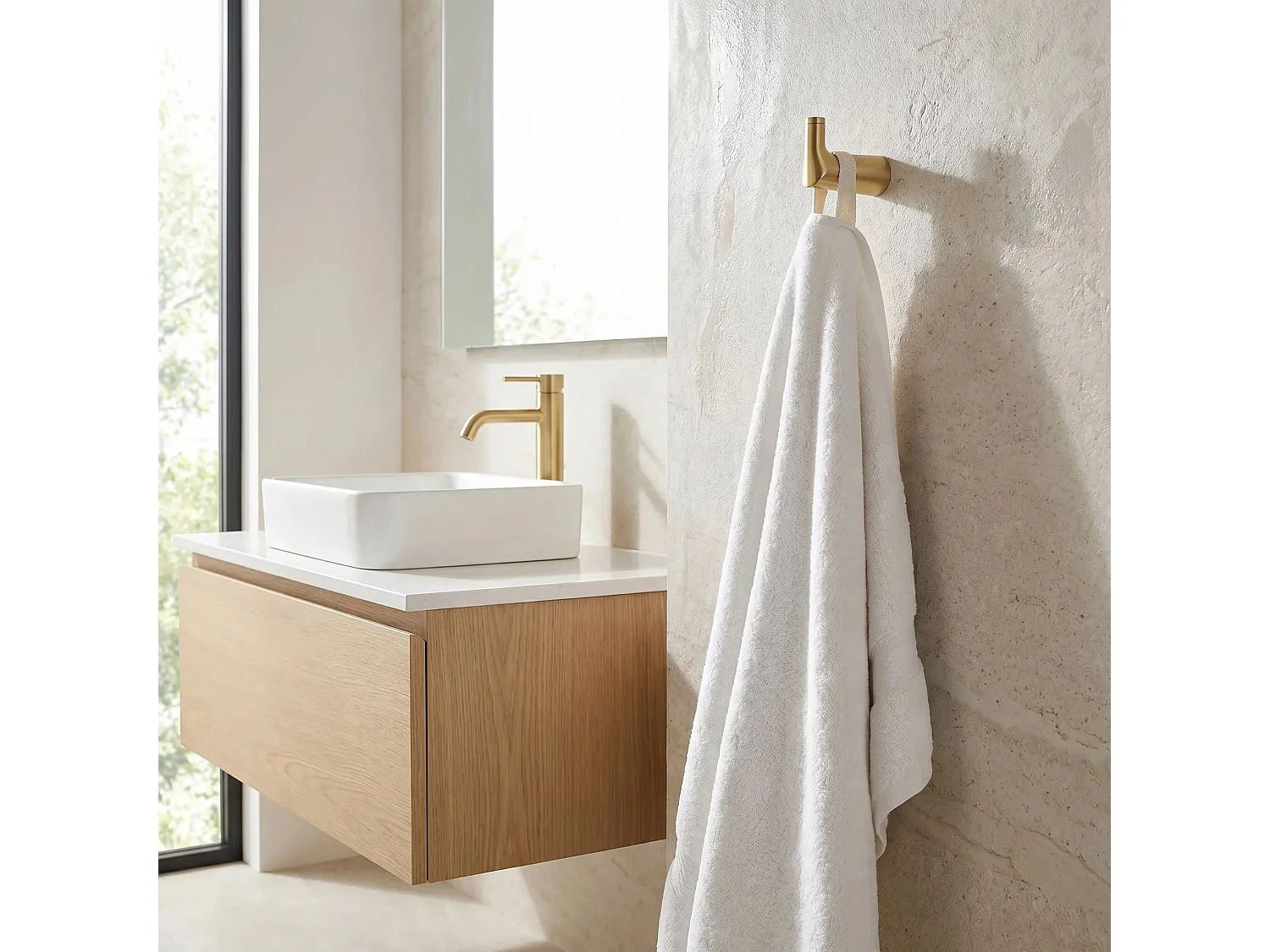 Badeværelsesbøjle Rea Vibe 16204 Brush Gold