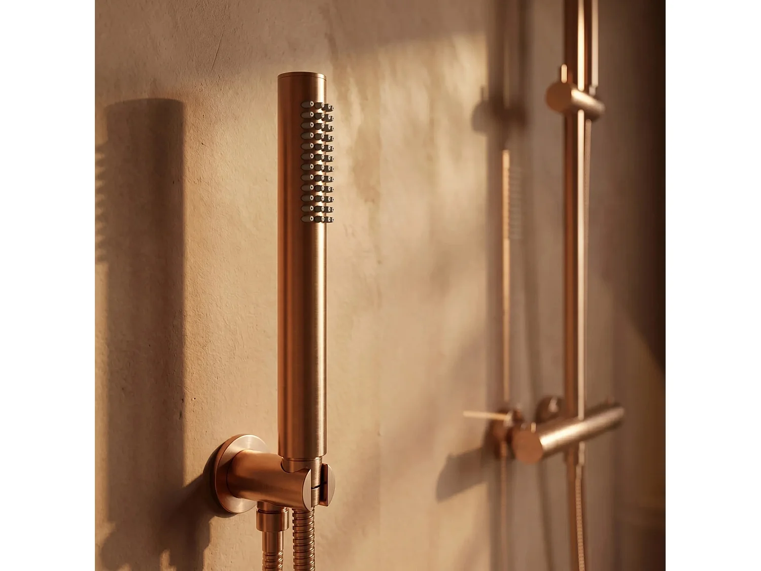 Mão De Chuveiro Rea Js-018Brg Brush Copper