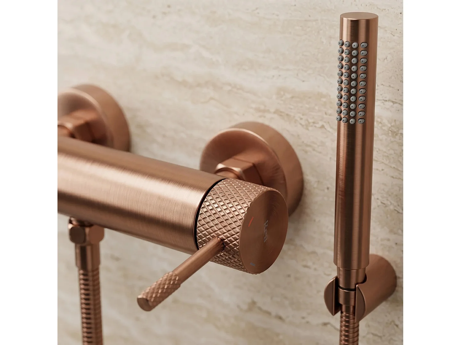 Mão De Chuveiro Rea Js-018Brg Brush Copper
