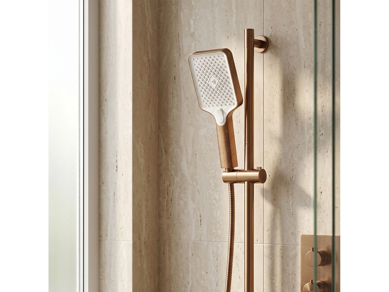Mão De Chuveiro Rea Js-031Brg Brush Copper