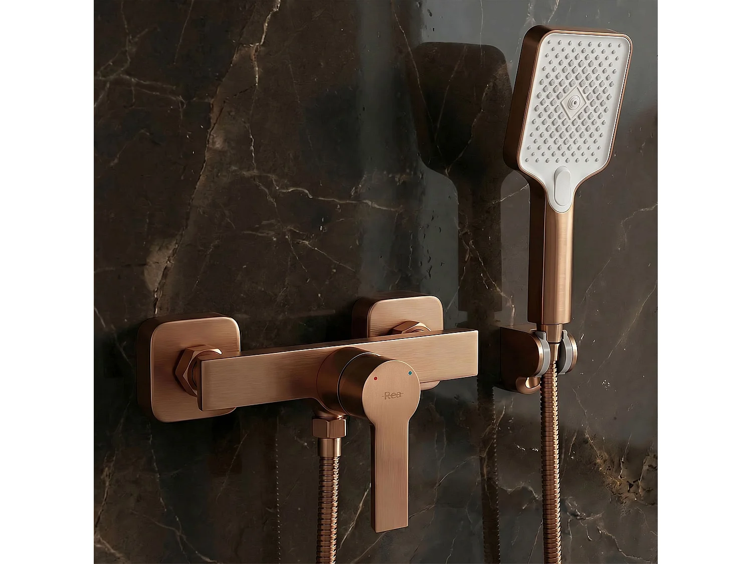 Mão De Chuveiro Rea Js-031Brg Brush Copper