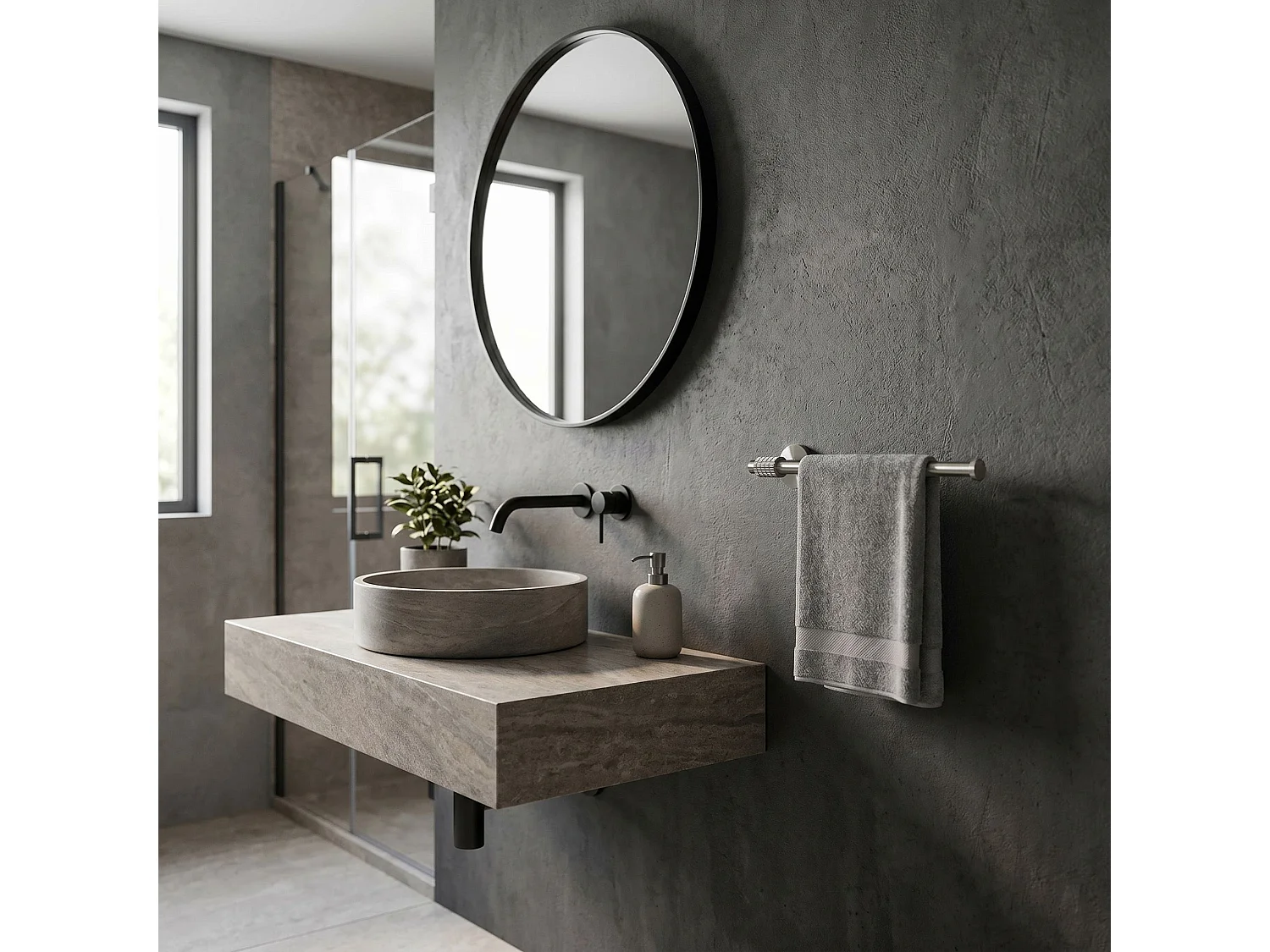 Porte-Serviettes Rea Riwon 29106 Titanium