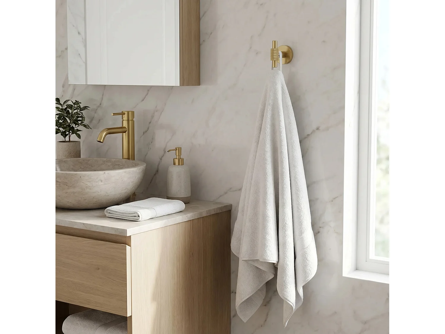 Cintre De Salle De Bain Rea Riwon 29104 Brush Gold