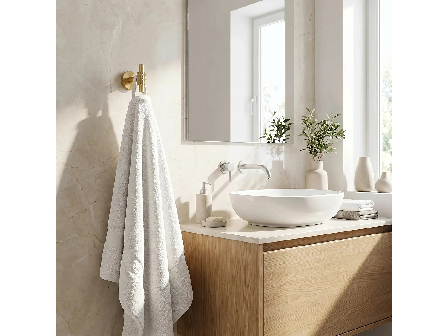 Cintre De Salle De Bain Rea Riwon 29104 Brush Gold