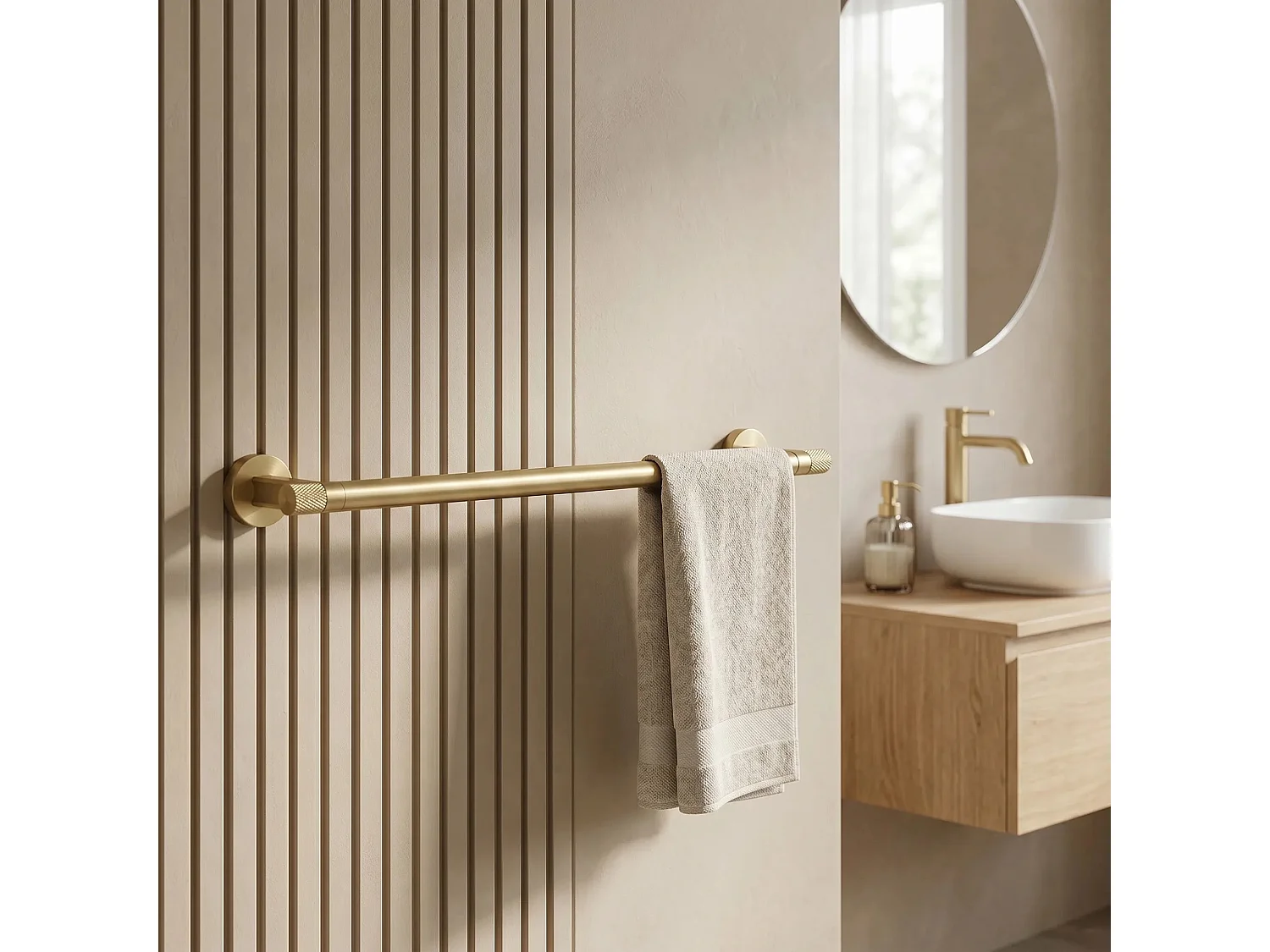 Badeværelsesbøjle Rea Ori 39101 Brush Gold