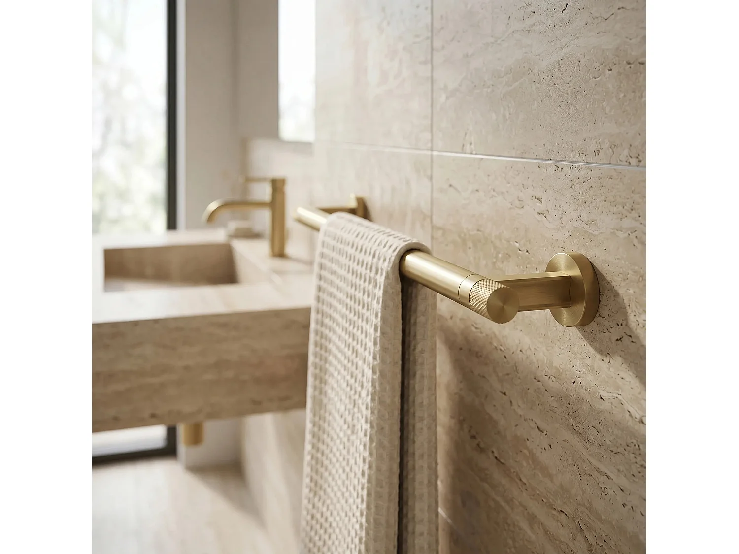 Badeværelsesbøjle Rea Ori 39101 Brush Gold