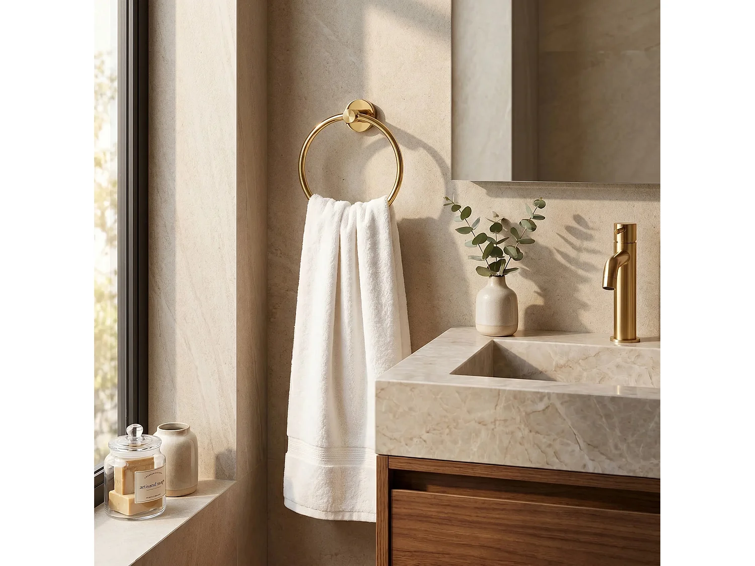 Cintre De Salle De Bain Rea 6610 Modern Gold