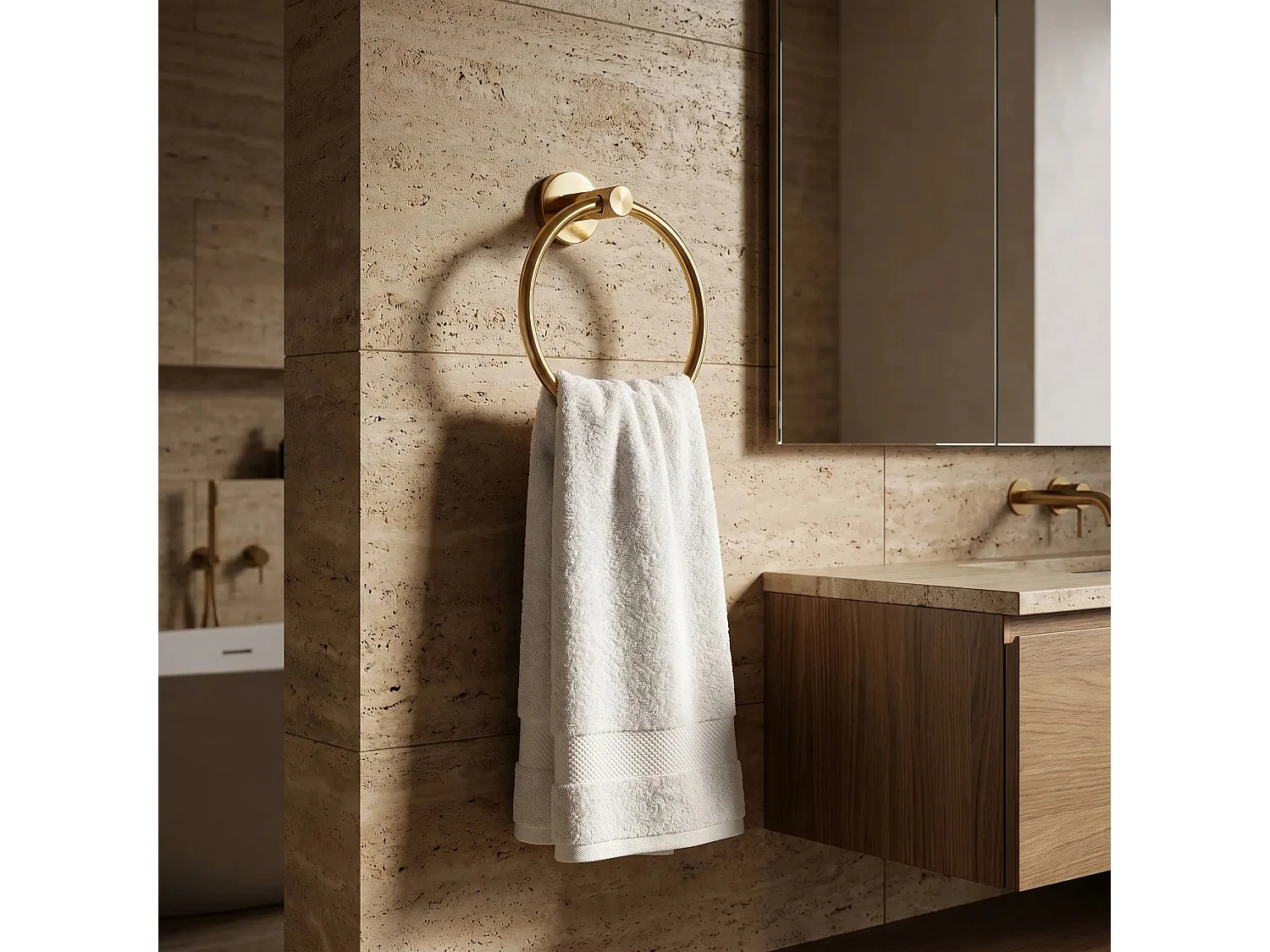 Cintre De Salle De Bain Rea 6610 Modern Gold
