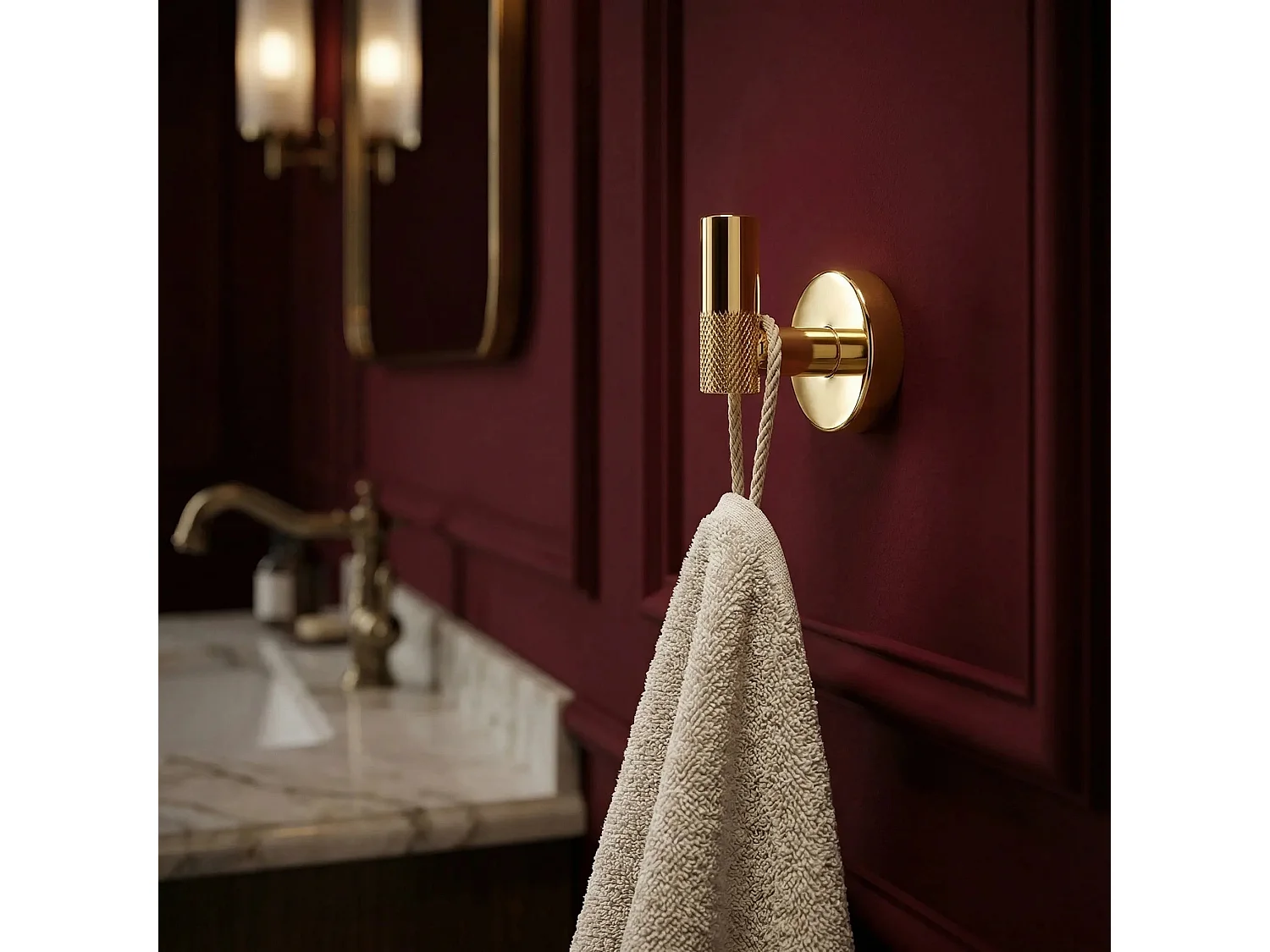 Cintre De Salle De Bain Rea 6606 Modern Gold