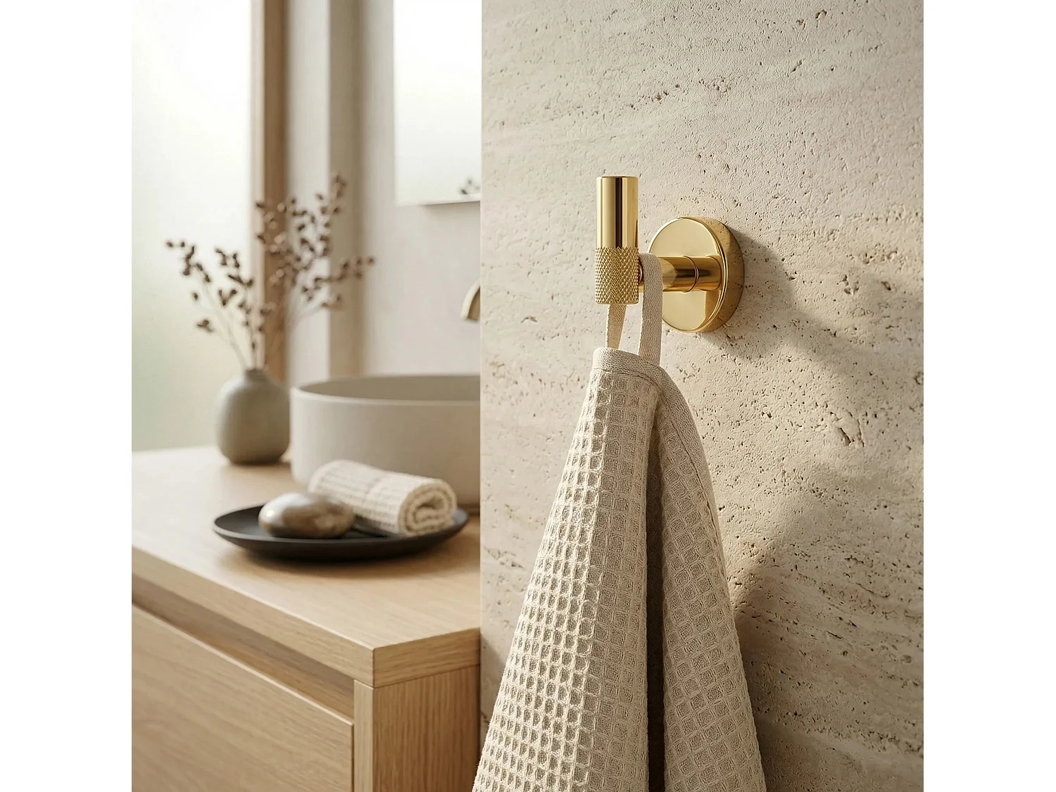 Cintre De Salle De Bain Rea 6606 Modern Gold