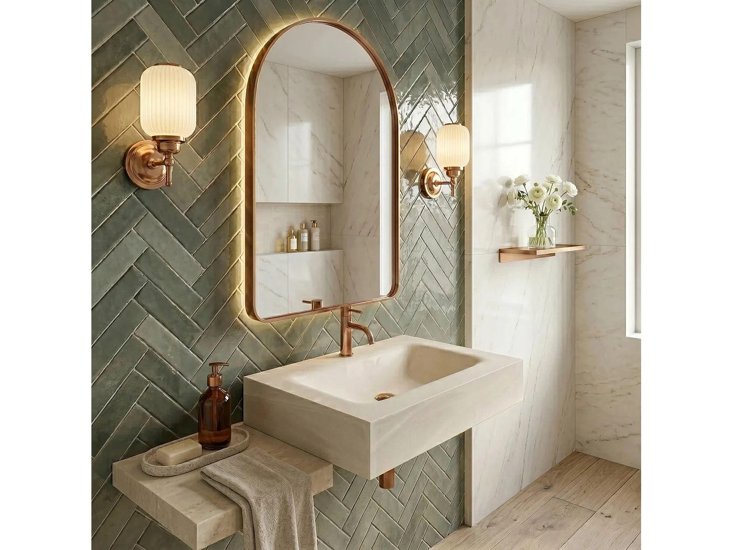 Lavabo Mural Rea Apollo Gran Cloud Sky 70 White